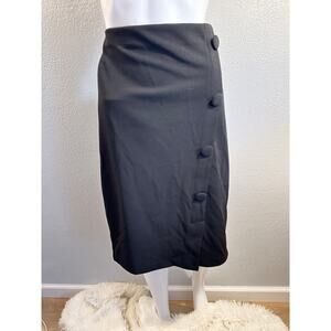 NYCC Women’s Large Black Skirt Button Front Midi